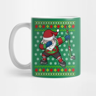 Ice Hockey Player Santa Claus Ugly Christmas Sweater Mug